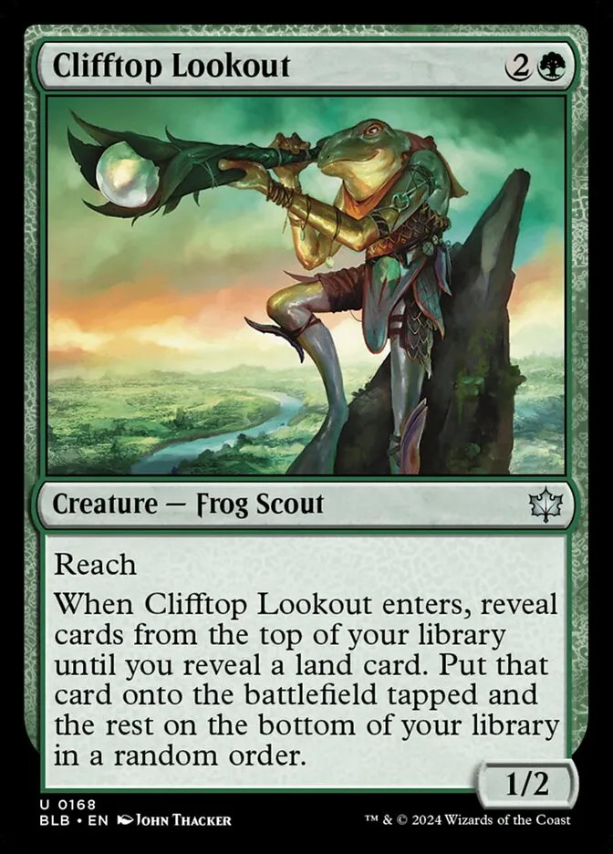 2024 Bloomburrow Clifftop Lookout #168 uncommon card image