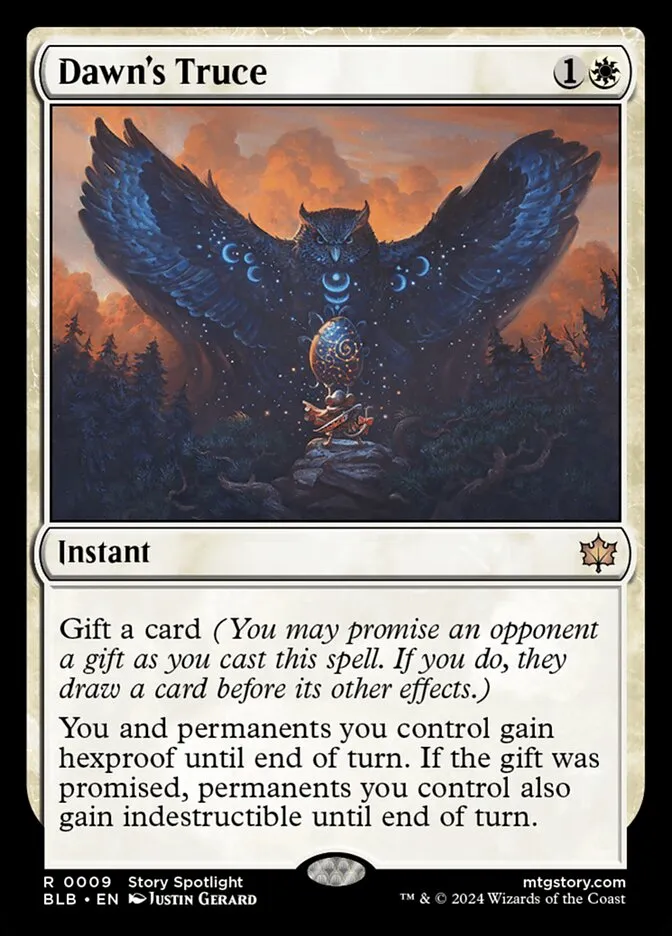 2024 Bloomburrow Dawn's Truce [Foil] rare #9 rare card image