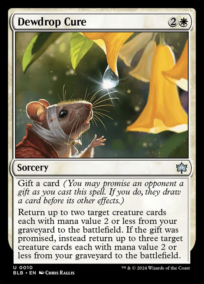 2024 Bloomburrow Dewdrop Cure uncommon #10 uncommon card image