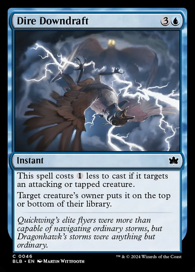 2024 Bloomburrow Dire Downdraft common #46 common card image
