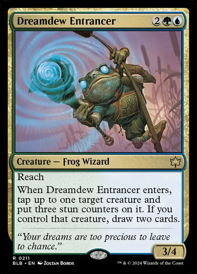 2024 Bloomburrow Dreamdew Entrancer #211 rare card image