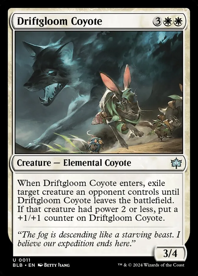 2024 Bloomburrow Driftgloom Coyote [Foil] uncommon #11 uncommon card image