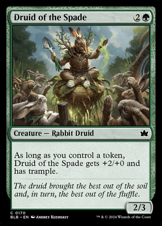 2024 Bloomburrow Druid of the Spade #170 common card image