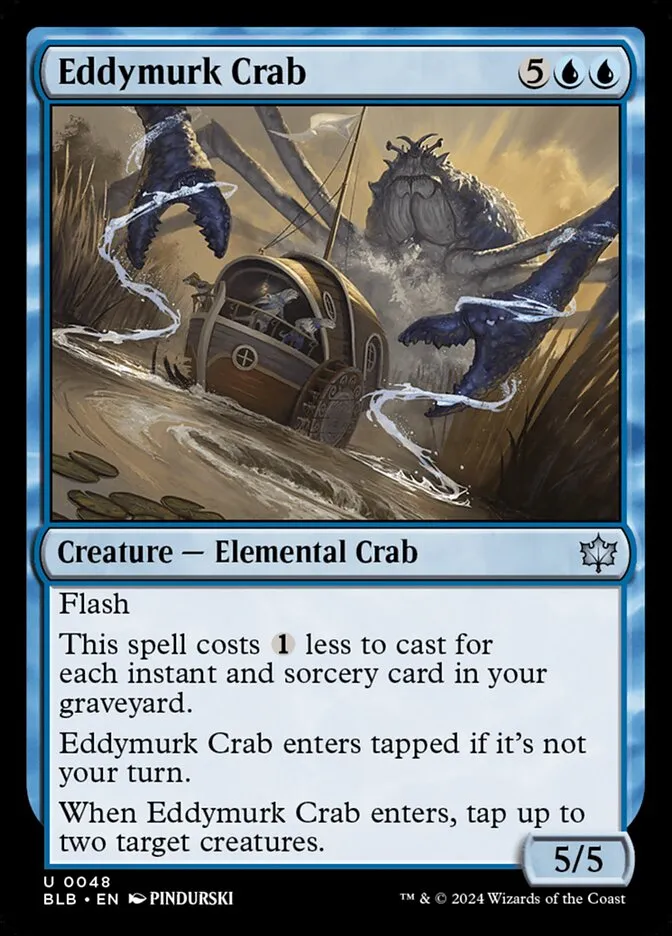 2024 Bloomburrow Eddymurk Crab [Foil] uncommon #48 uncommon card image