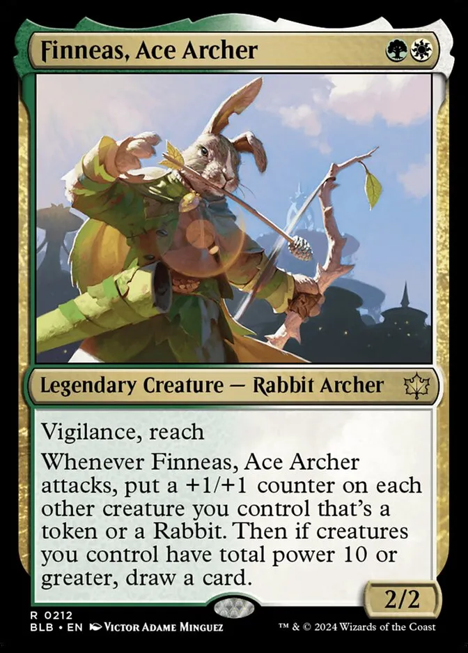 2024 Bloomburrow Finneas, Ace Archer #212 rare card image
