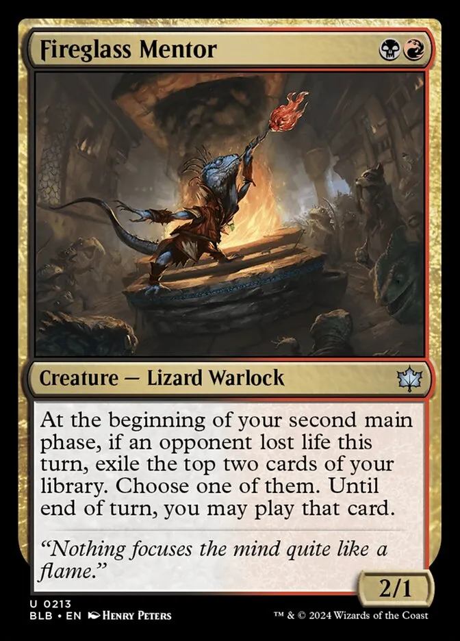 2024 Bloomburrow Fireglass Mentor #213 uncommon card image