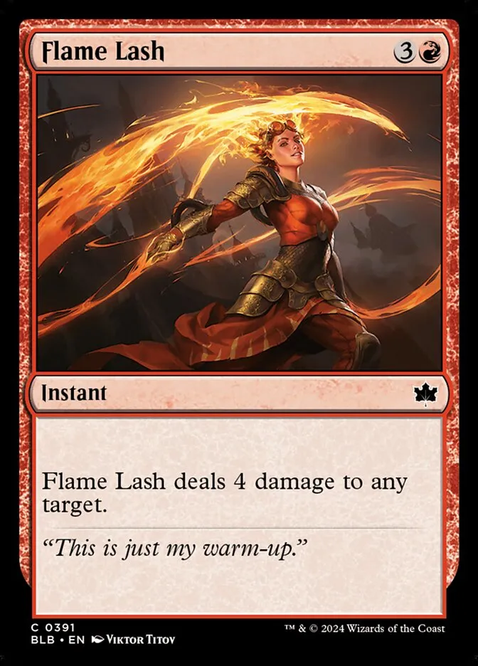 2024 Bloomburrow Flame Lash common #391 common card image