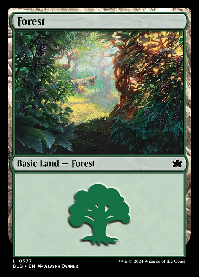2024 Bloomburrow Forest common #377 common card image