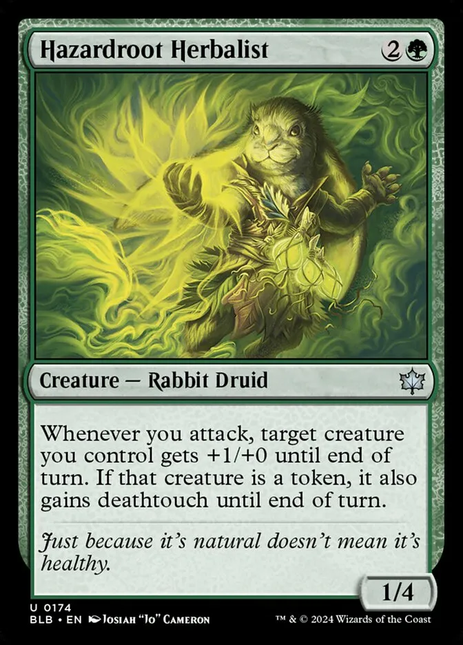 2024 Bloomburrow Hazardroot Herbalist #174 uncommon card image