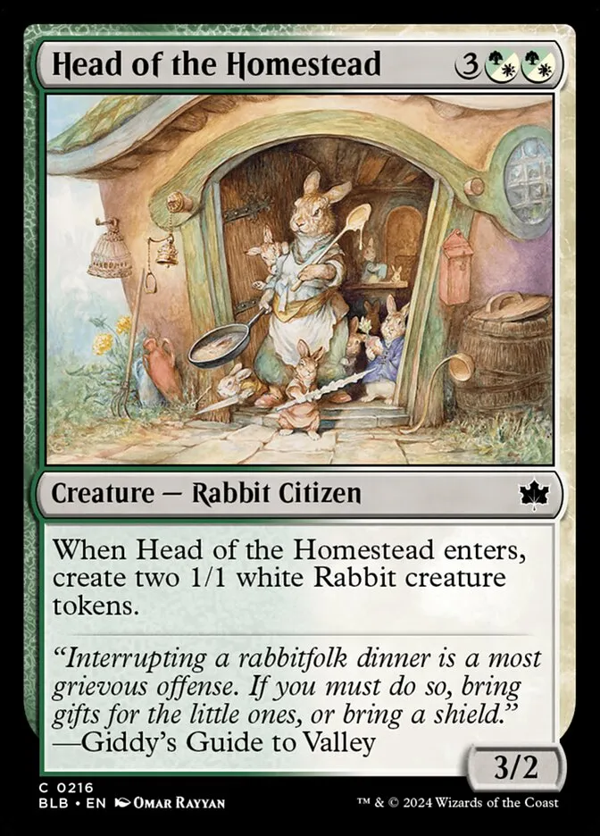 2024 Bloomburrow Head of the Homestead #216 common card image