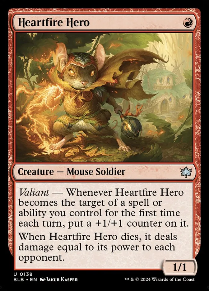 2024 Bloomburrow Heartfire Hero #138 uncommon card image