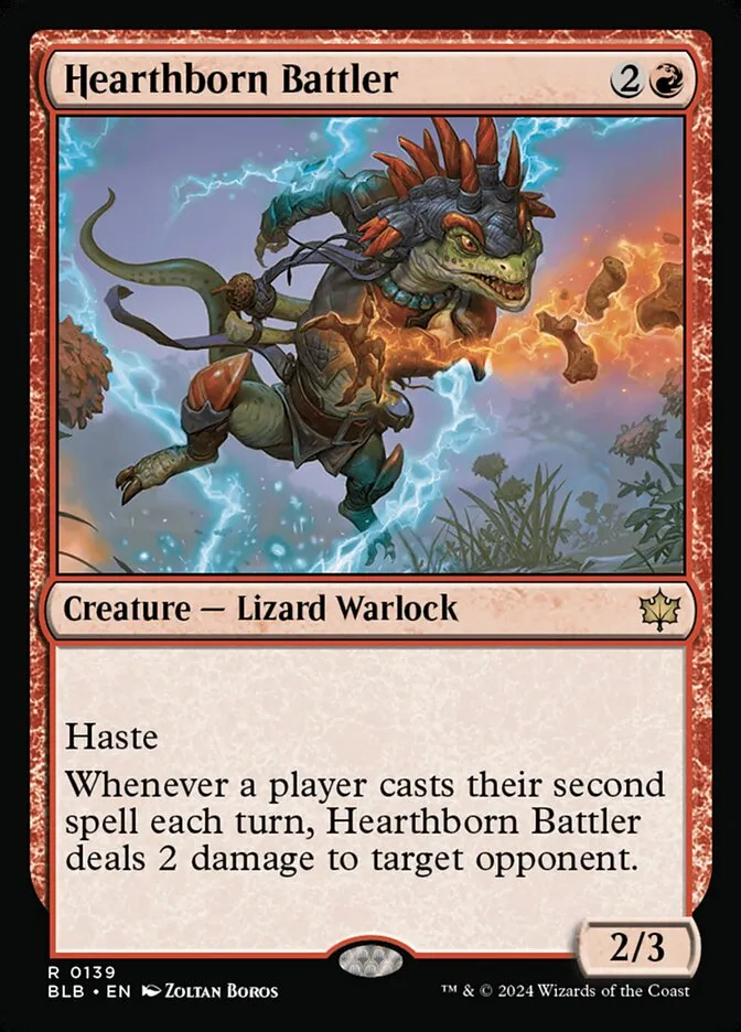 2024 Bloomburrow Hearthborn Battler #139 rare card image