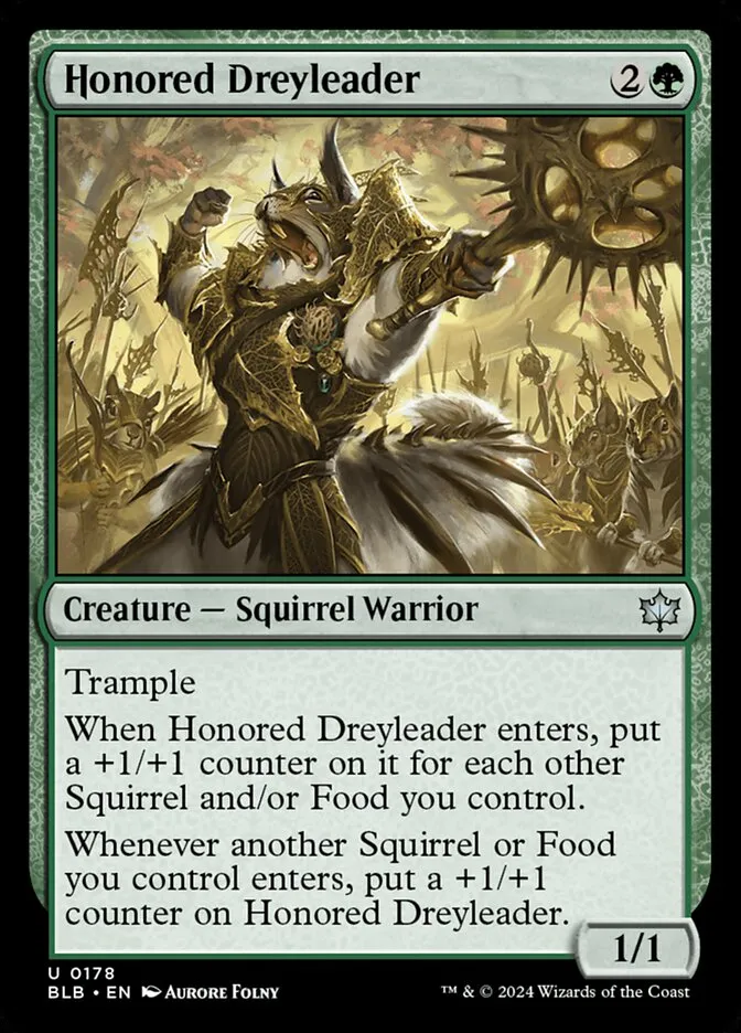 2024 Bloomburrow Honored Dreyleader #178 uncommon card image