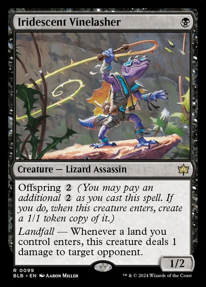2024 Bloomburrow Iridescent Vinelasher #99 rare card image