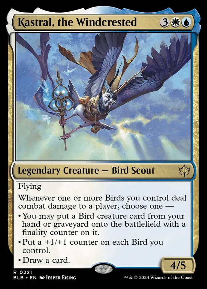 2024 Bloomburrow Kastral, the Windcrested #221 rare card image