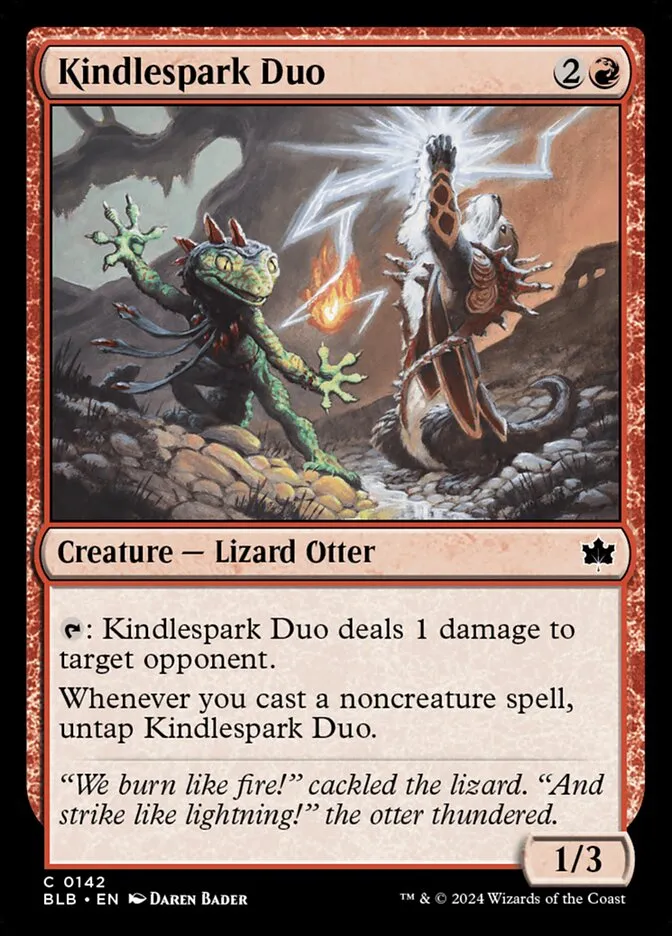 2024 Bloomburrow Kindlespark Duo #142 common card image