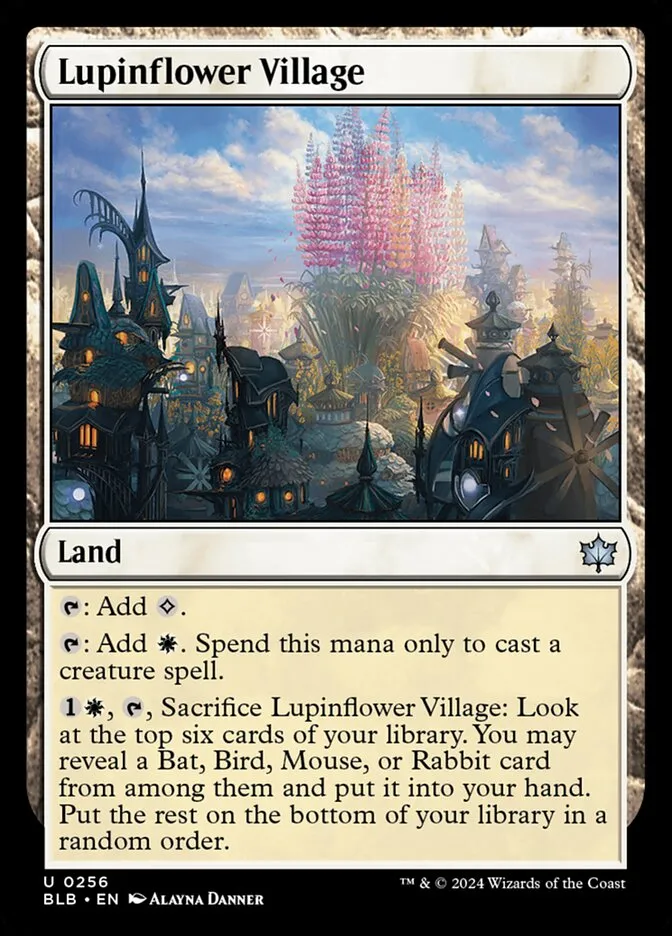 2024 Bloomburrow Lupinflower Village #256 uncommon card image