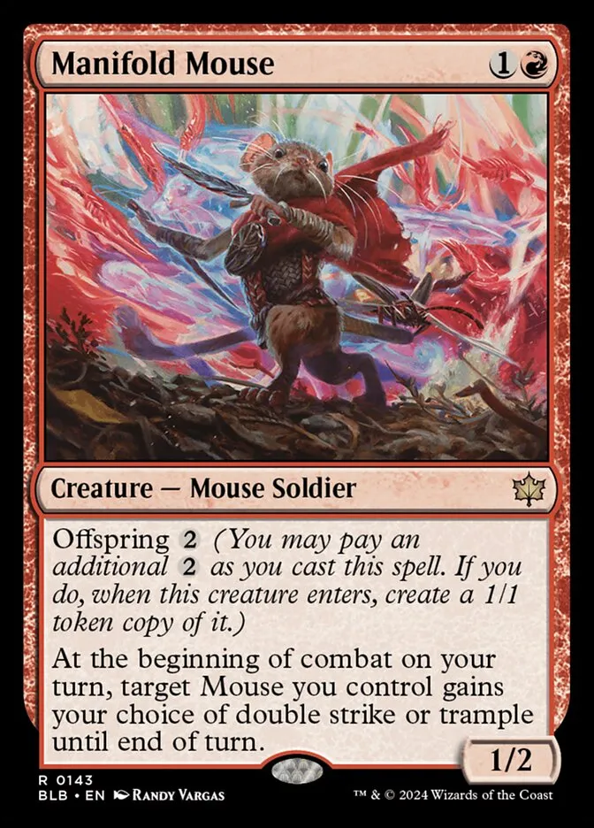 2024 Bloomburrow Manifold Mouse #143 rare card image