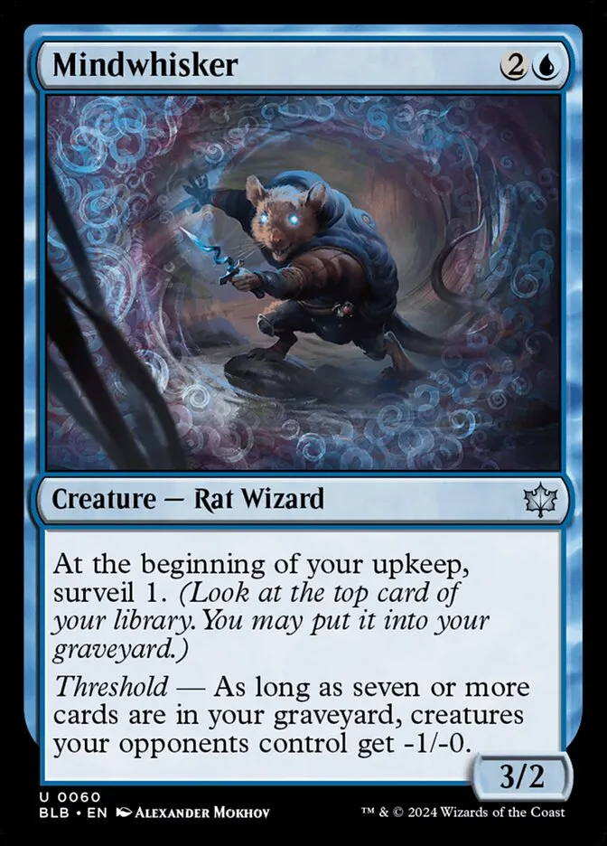 2024 Bloomburrow Mindwhisker [Foil] uncommon #60 uncommon card image