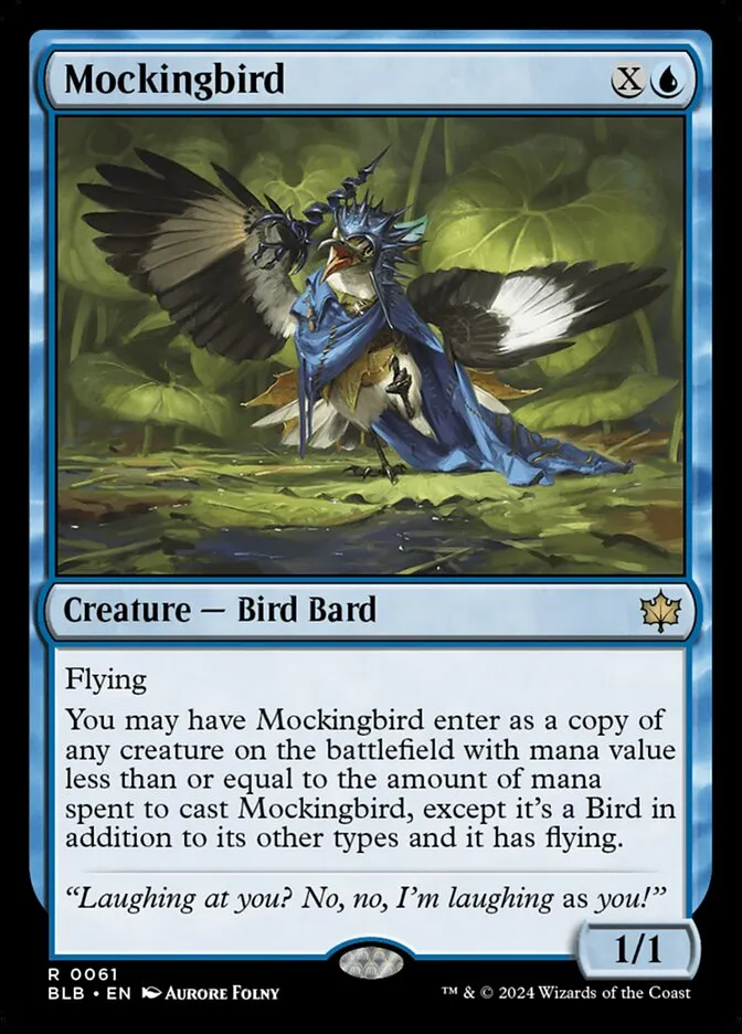 2024 Bloomburrow Mockingbird [Foil] rare #61 rare card image