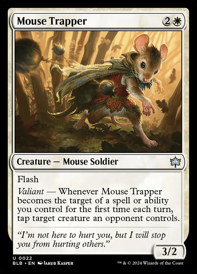2024 Bloomburrow Mouse Trapper uncommon #22 uncommon card image