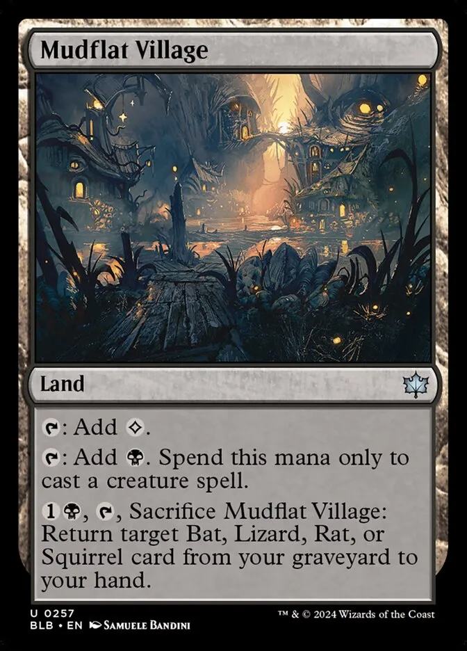 2024 Bloomburrow Mudflat Village #257 uncommon card image