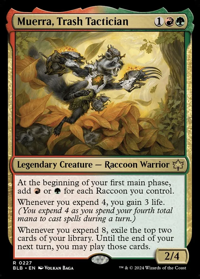 2024 Bloomburrow Muerra, Trash Tactician [Prerelease] rare #227 rare card image