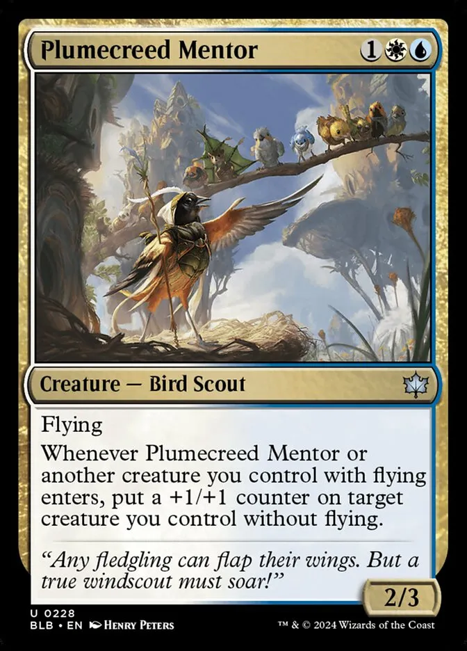 2024 Bloomburrow Plumecreed Mentor #228 uncommon card image