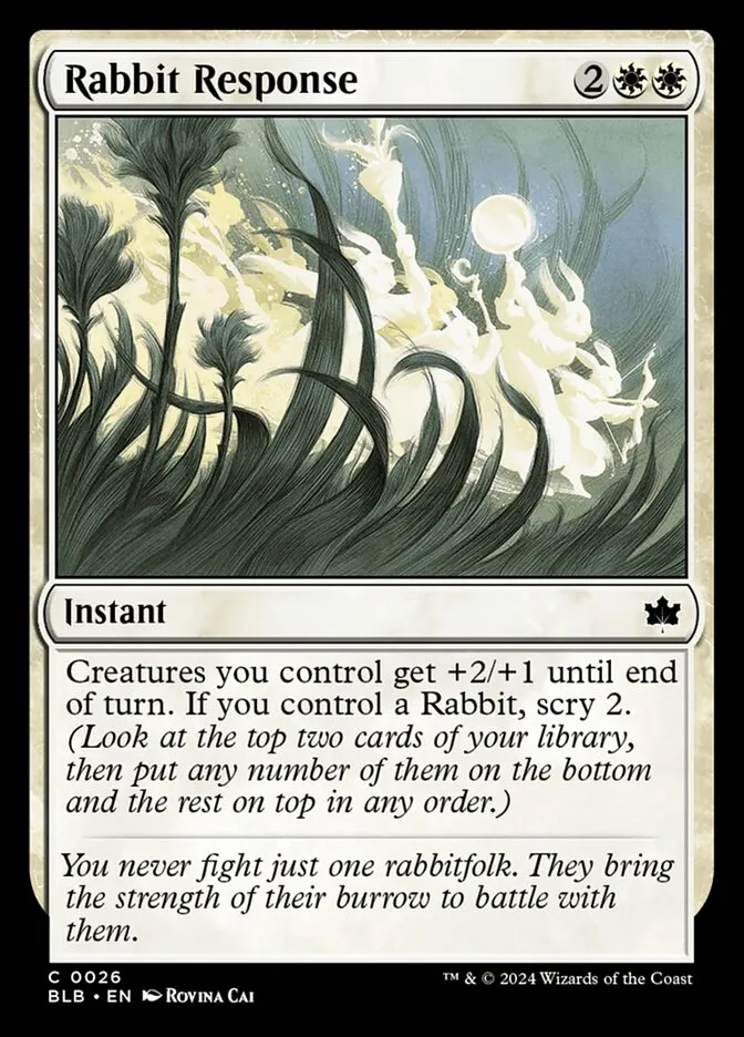 2024 Bloomburrow Rabbit Response common #26 common card image