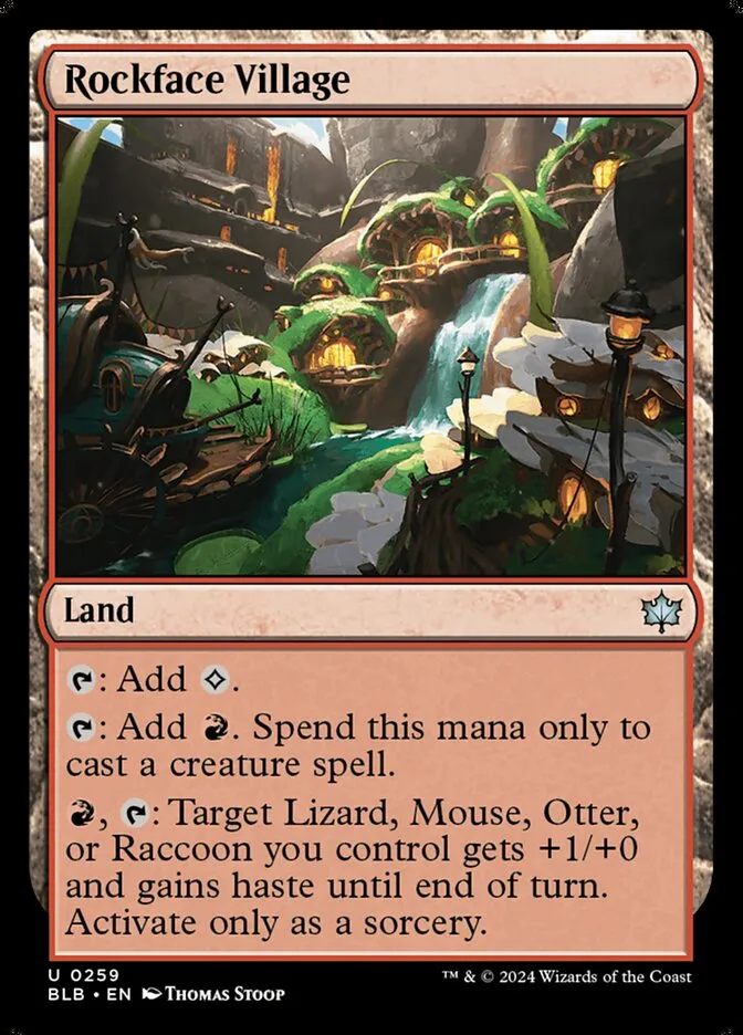 2024 Bloomburrow Rockface Village #259 uncommon card image