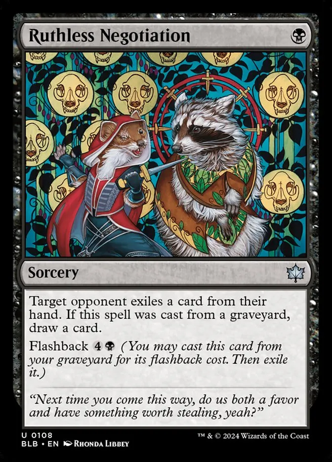2024 Bloomburrow Ruthless Negotiation uncommon #108 uncommon card image