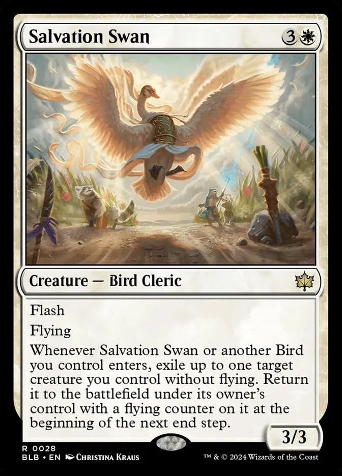 2024 Bloomburrow Salvation Swan [Foil] rare #28 rare card image