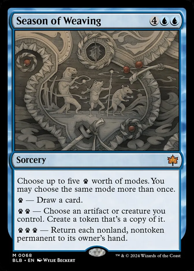 2024 Bloomburrow Season of Weaving [Foil] mythic #68 mythic card image