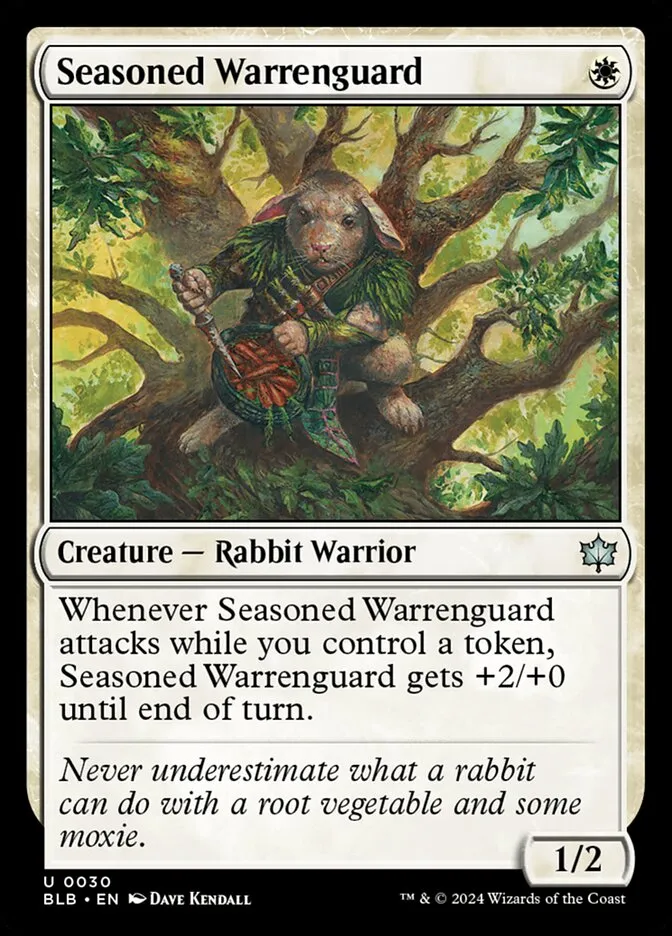 2024 Bloomburrow Seasoned Warrenguard [Foil] uncommon #30 uncommon card image