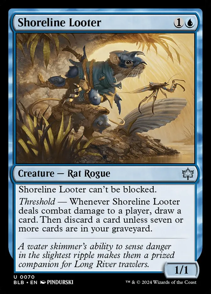2024 Bloomburrow Shoreline Looter [Foil] uncommon #70 uncommon card image