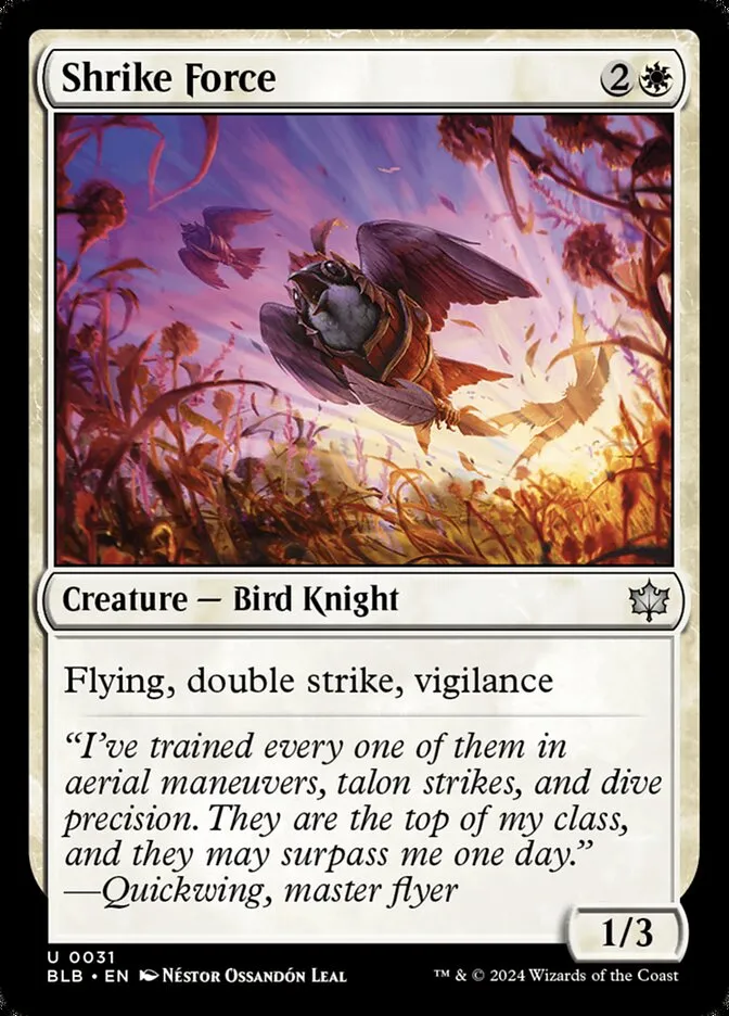 2024 Bloomburrow Shrike Force [Foil] uncommon #31 uncommon card image