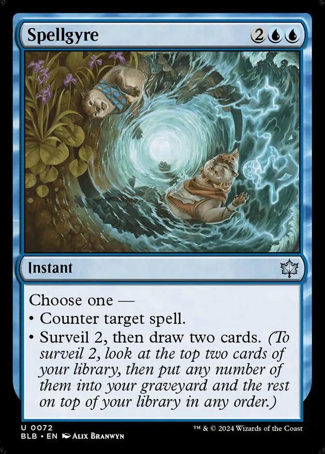 2024 Bloomburrow Spellgyre [Foil] uncommon #72 uncommon card image