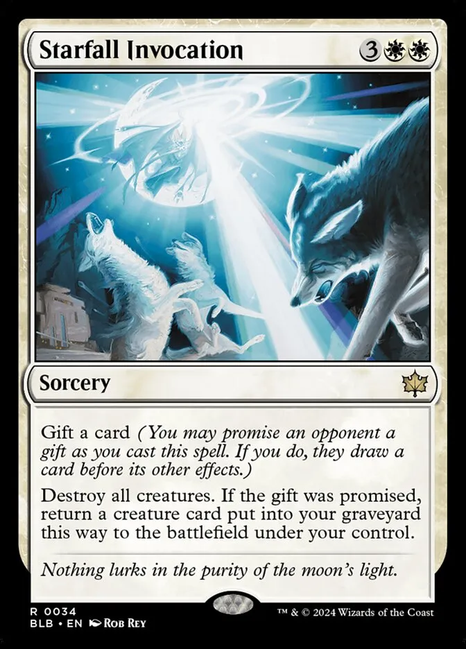 2024 Bloomburrow Starfall Invocation [Foil] rare #34 rare card image
