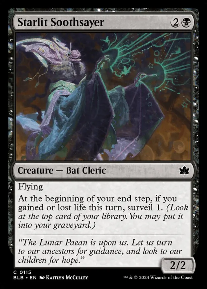 2024 Bloomburrow Starlit Soothsayer #115 common card image