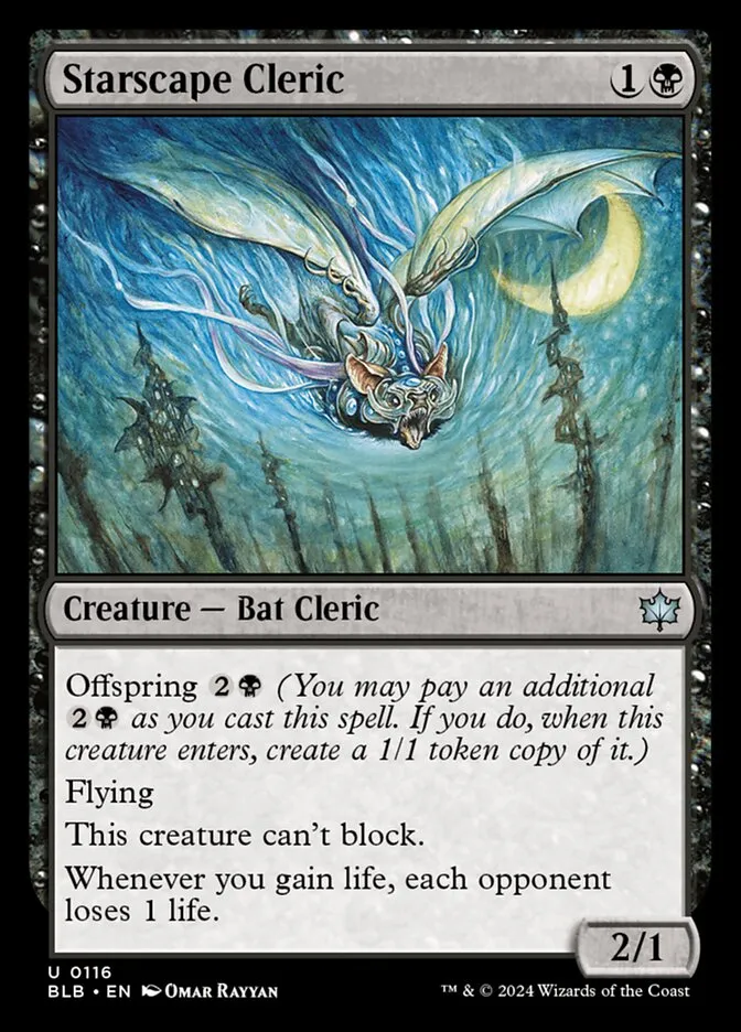 2024 Bloomburrow Starscape Cleric #116 uncommon card image