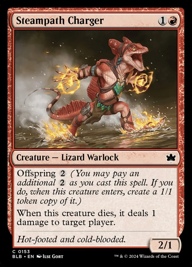 2024 Bloomburrow Steampath Charger #153 common card image