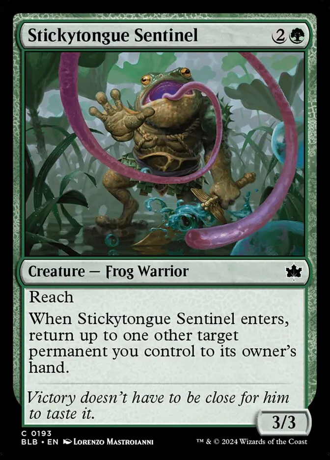2024 Bloomburrow Stickytongue Sentinel #193 common card image