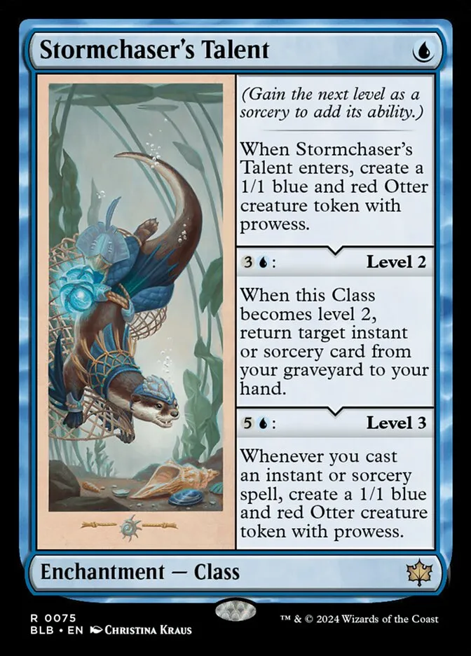 2024 Bloomburrow Stormchaser's Talent [Foil] rare #75 rare card image