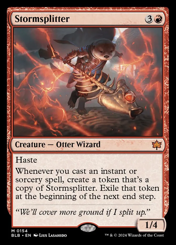 2024 Bloomburrow Stormsplitter mythic #154 mythic card image
