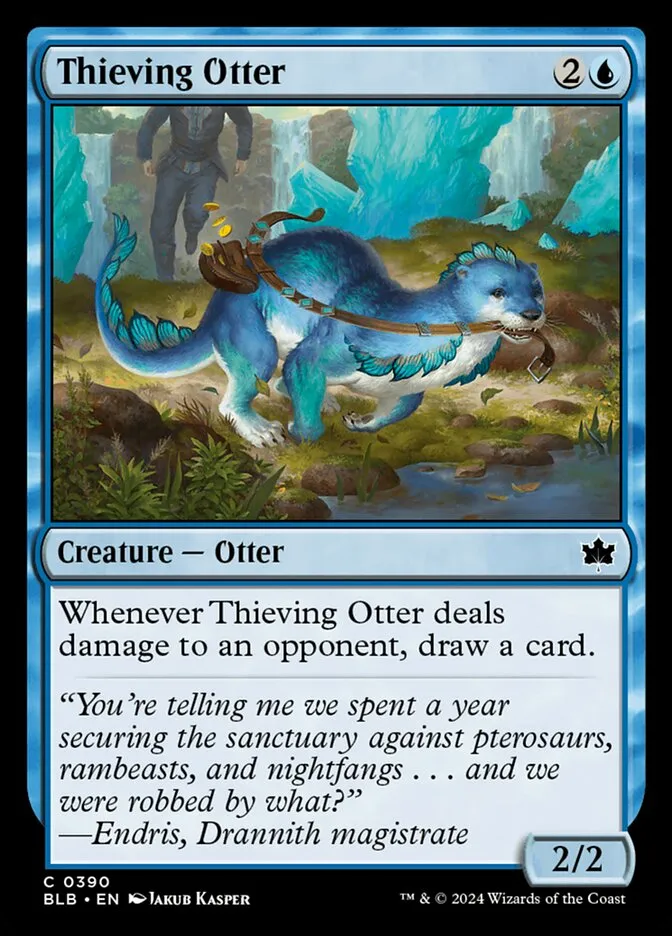 2024 Bloomburrow Thieving Otter common #390 common card image