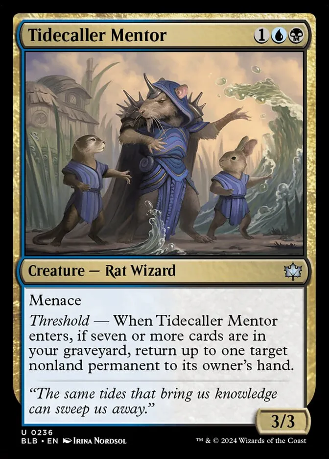 2024 Bloomburrow Tidecaller Mentor #236 uncommon card image