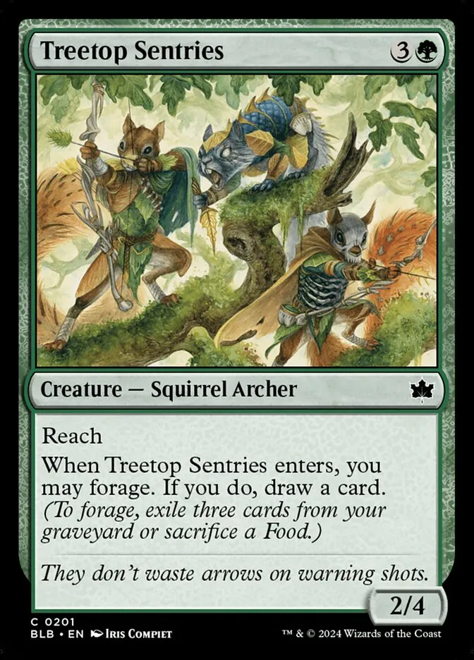 2024 Bloomburrow Treetop Sentries #201 common card image