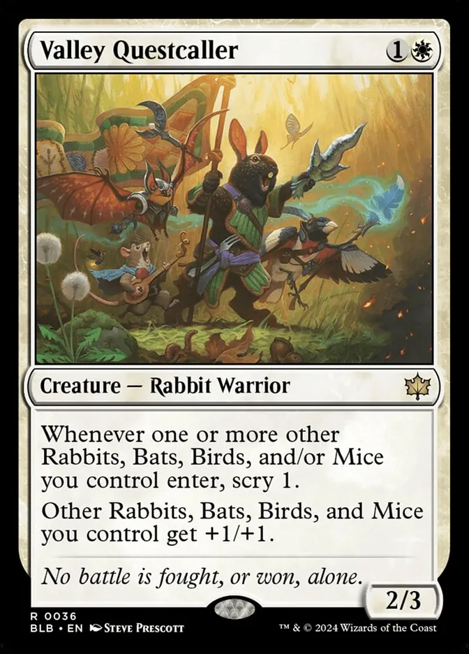 2024 Bloomburrow Valley Questcaller [Foil] rare #36 rare card image