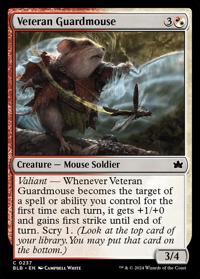 2024 Bloomburrow Veteran Guardmouse common #237 common card image