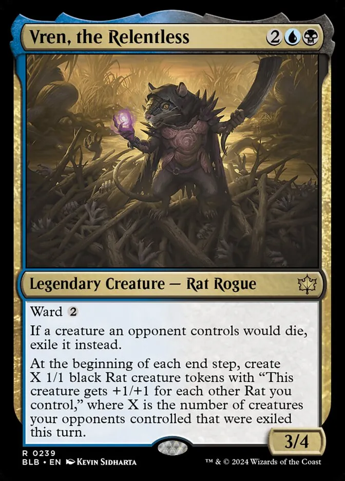 2024 Bloomburrow Vren, the Relentless #239 rare card image